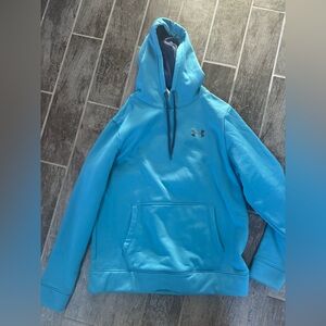 Under Armour men’s Blue Coldgear Fleece hoodie Sweater Medium